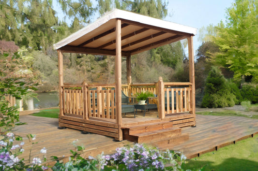 TERRASSE AUTOPORTEE + PERGOLA 3Mx3M