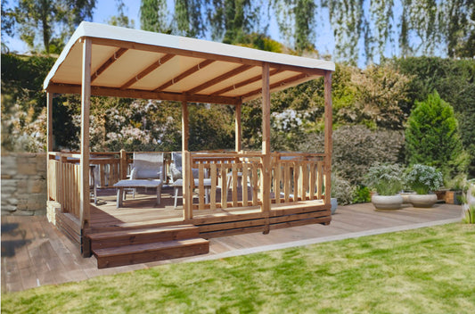 TERRASSE AUTOPRTEE + PERGOLA 4.50MX3M