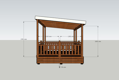 TERRASSE AUTOPRTEE + PERGOLA 4.50MX3M